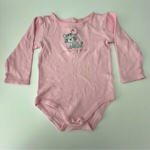 Gymboree Pink Cat Embroidered Bodysuit 12-18M